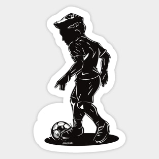 Footballer Silhouette 6 Sticker